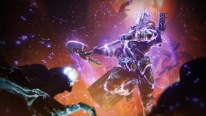 Void titan swinging at taken thrall